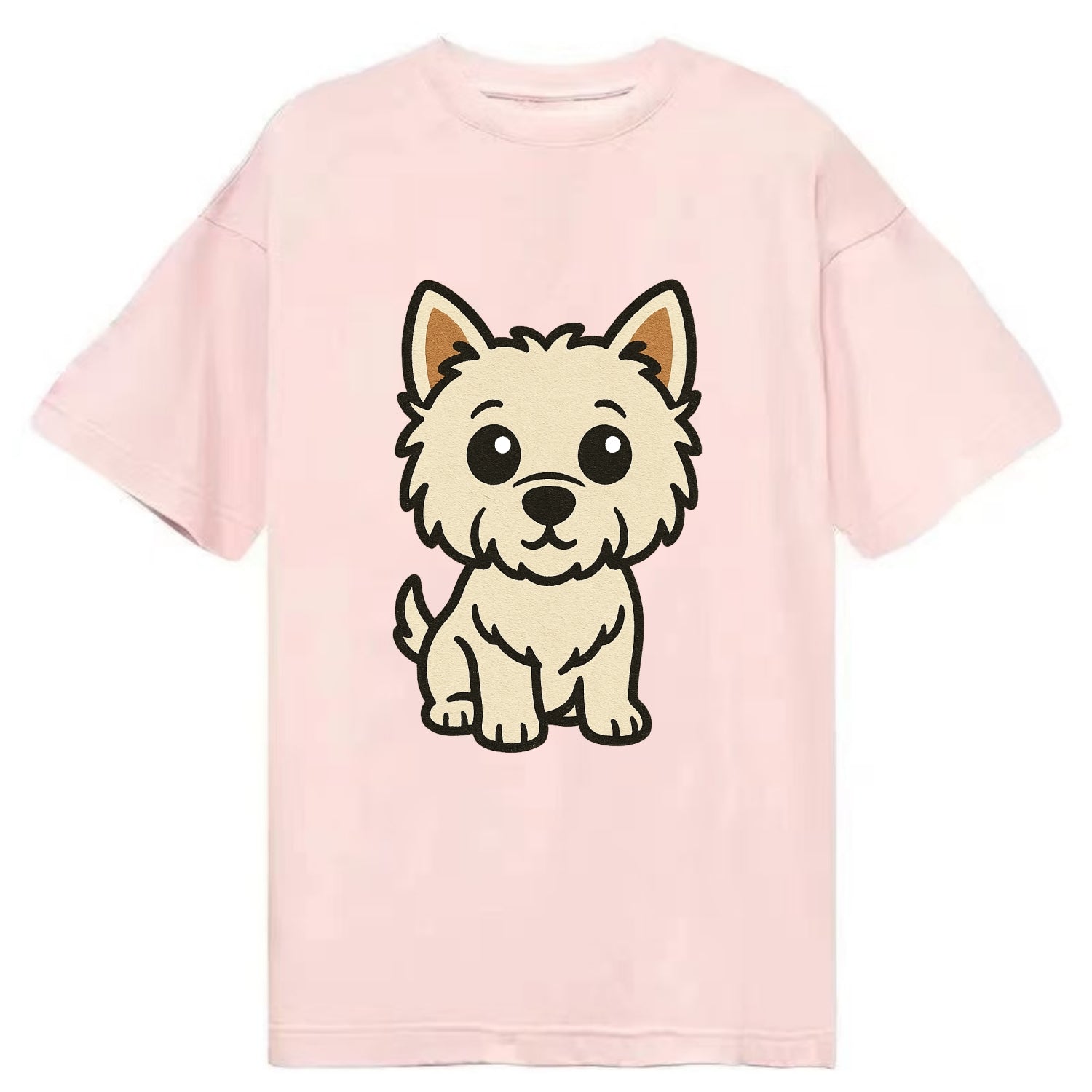 West Highland White Terrier - Alert standing pose - Classic T-shirt - Pink