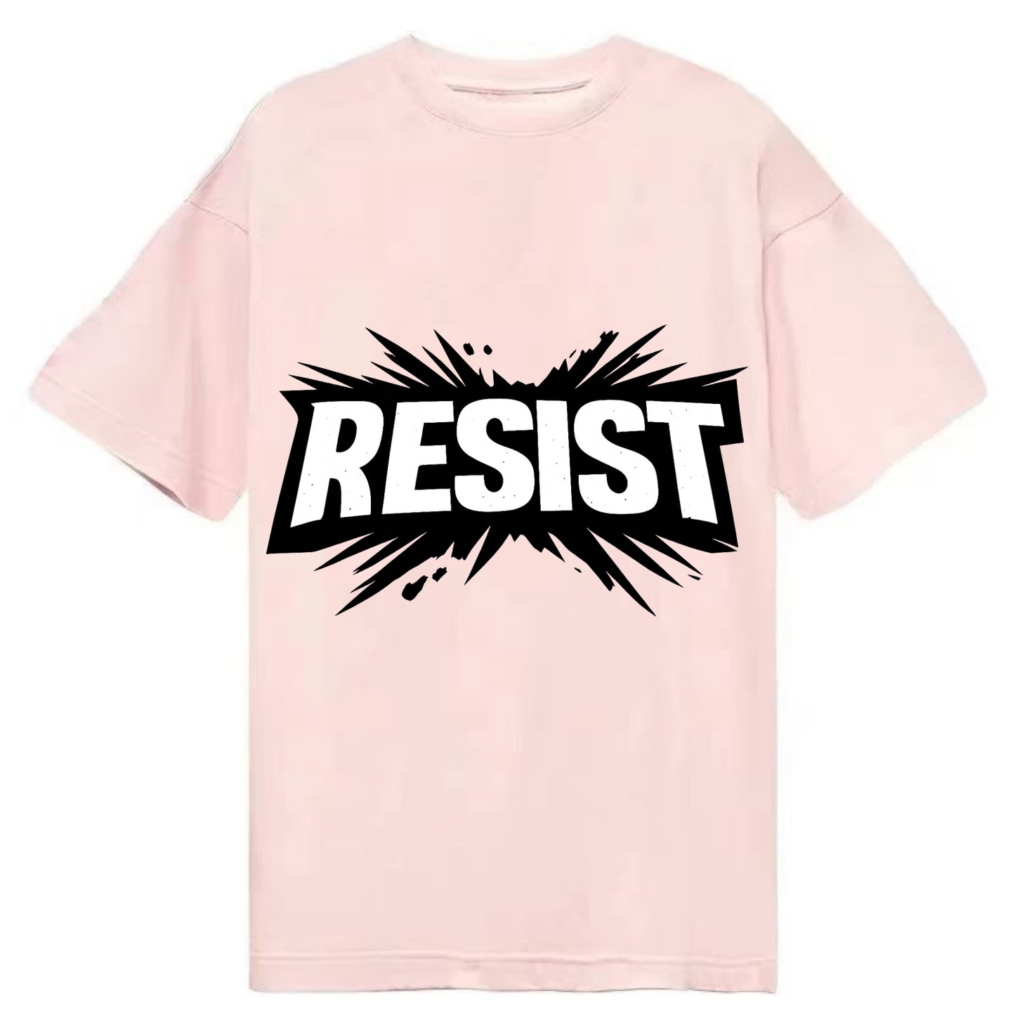 Bold typography design - "RESIST" - fighting back, standing against - Classic T-shirt - Pink
