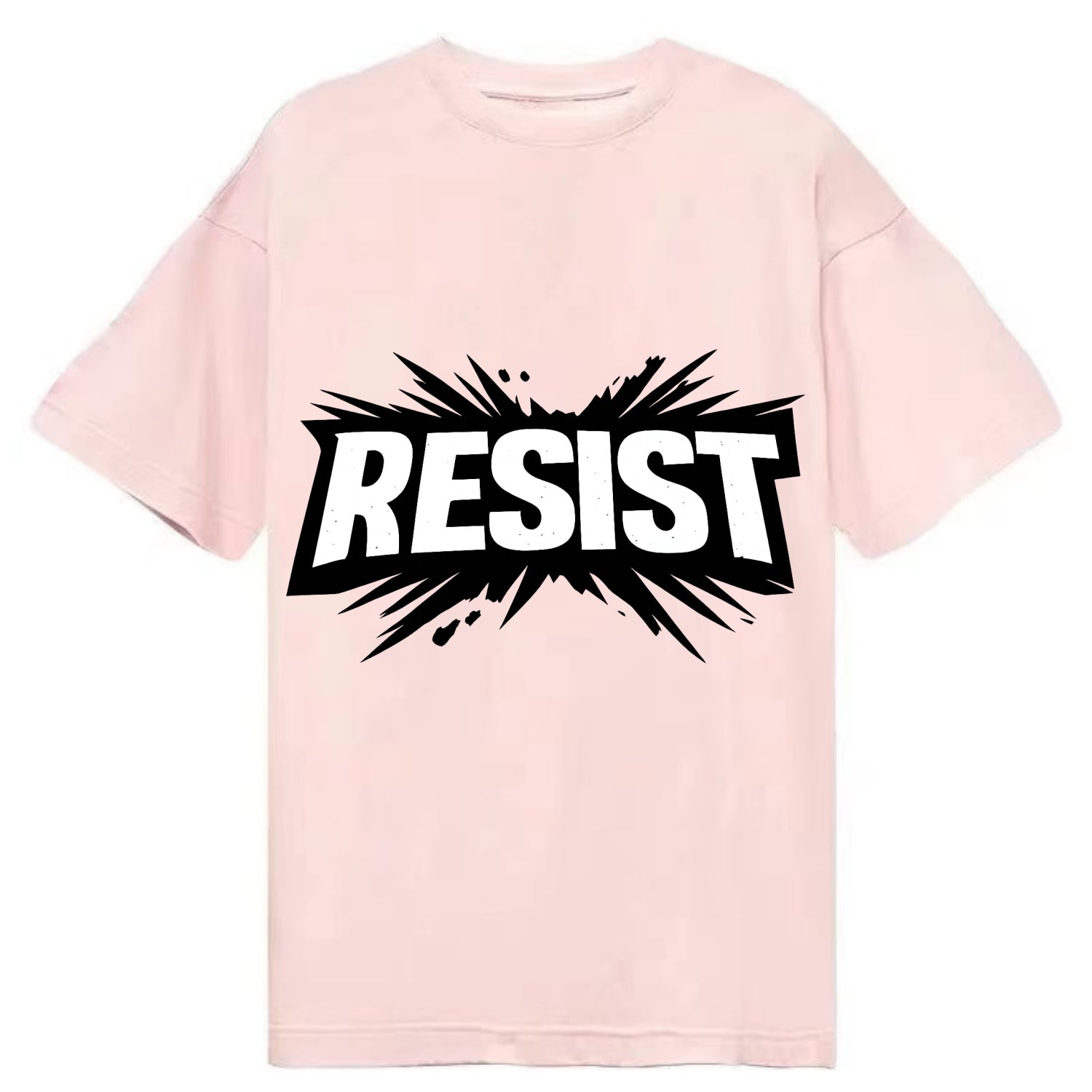 Bold typography design - "RESIST" - fighting back, standing against - Classic T-shirt - Pink