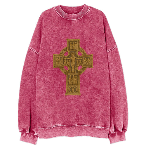 Monasterboice Cross - Vintage Sweatshirt
