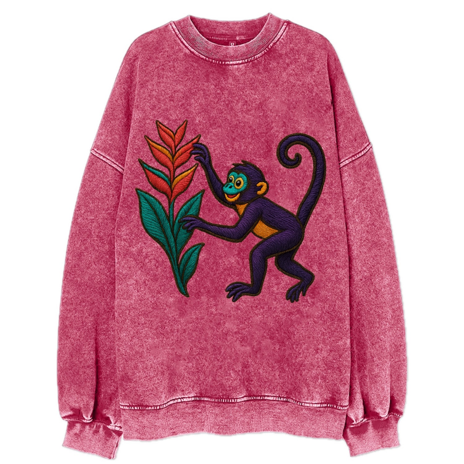 Spider Monkey - Vintage Sweatshirt - Pink