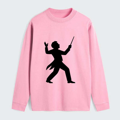 Conductor leading orchestra passionately - Classic Long Sleeve Shirt - Pink
