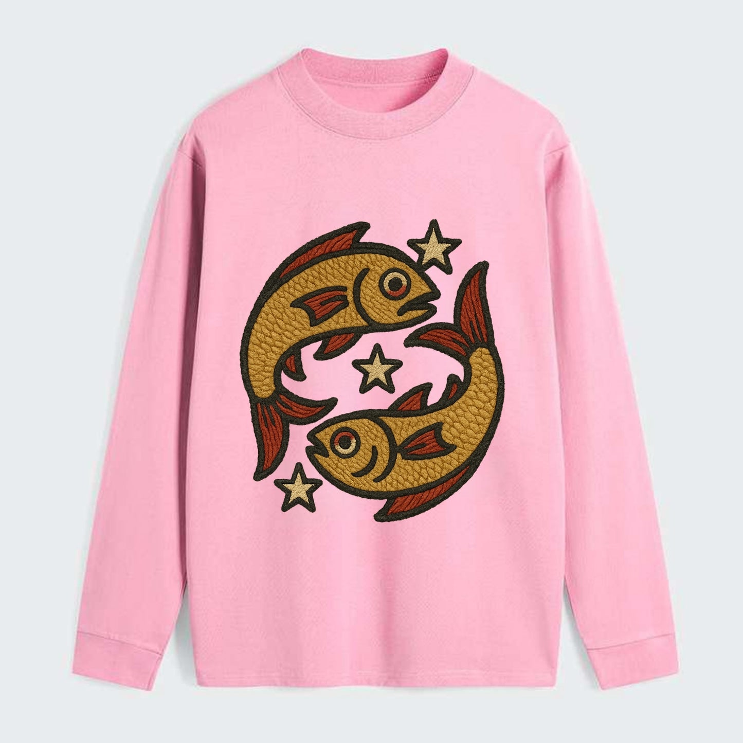 Pisces Fish  - Classic Long Sleeve Shirt - Pink