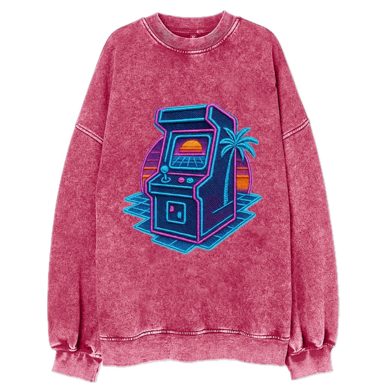 Arcade Machine - Vintage Sweatshirt - Pink