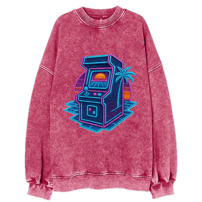 Arcade Machine - Vintage Sweatshirt - Pink