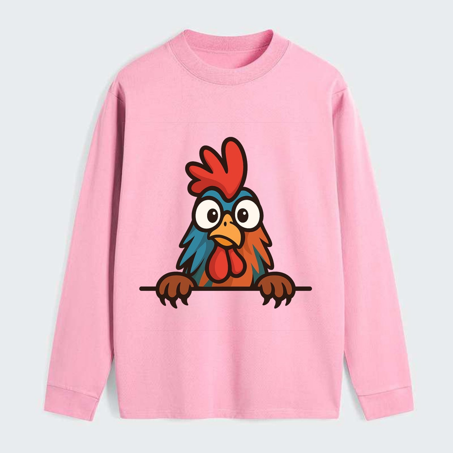 Rooster  - Classic Long Sleeve Shirt - Pink