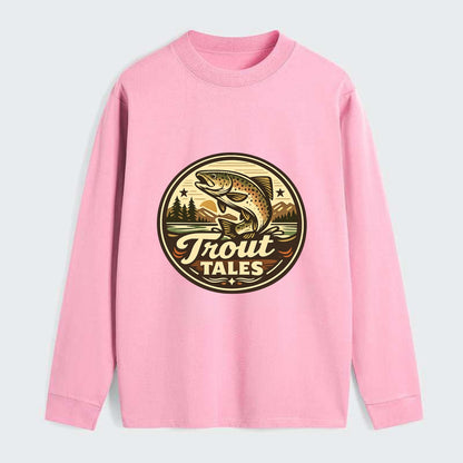Trout Tales Adventure Emblem - Classic Long Sleeve Shirt - Pink