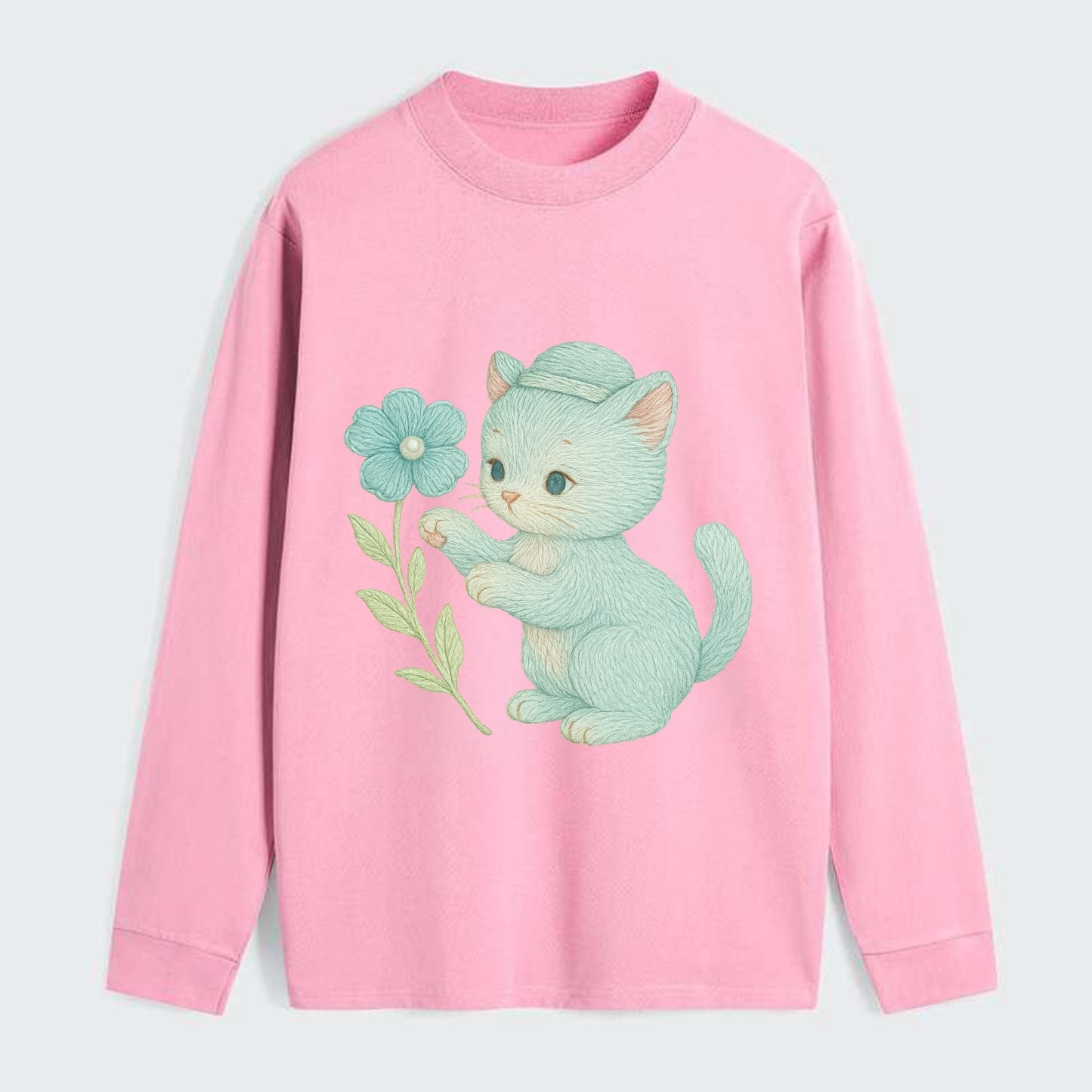Aqua Kitten - Classic Long Sleeve Shirt - Pink