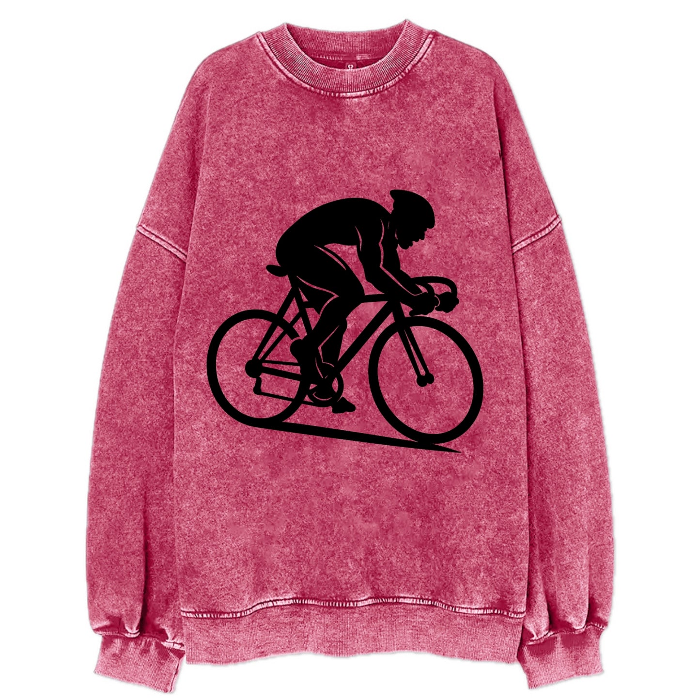 Sprint cyclist racing stance - Vintage Sweatshirt - Pink