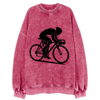 Sprint cyclist racing stance - Vintage Sweatshirt - Pink