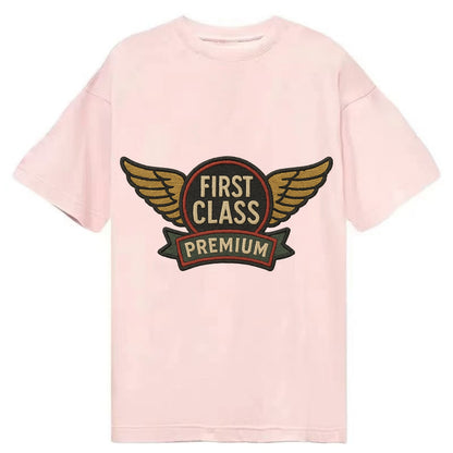 First Class Emblem  - Classic T-shirt - Pink