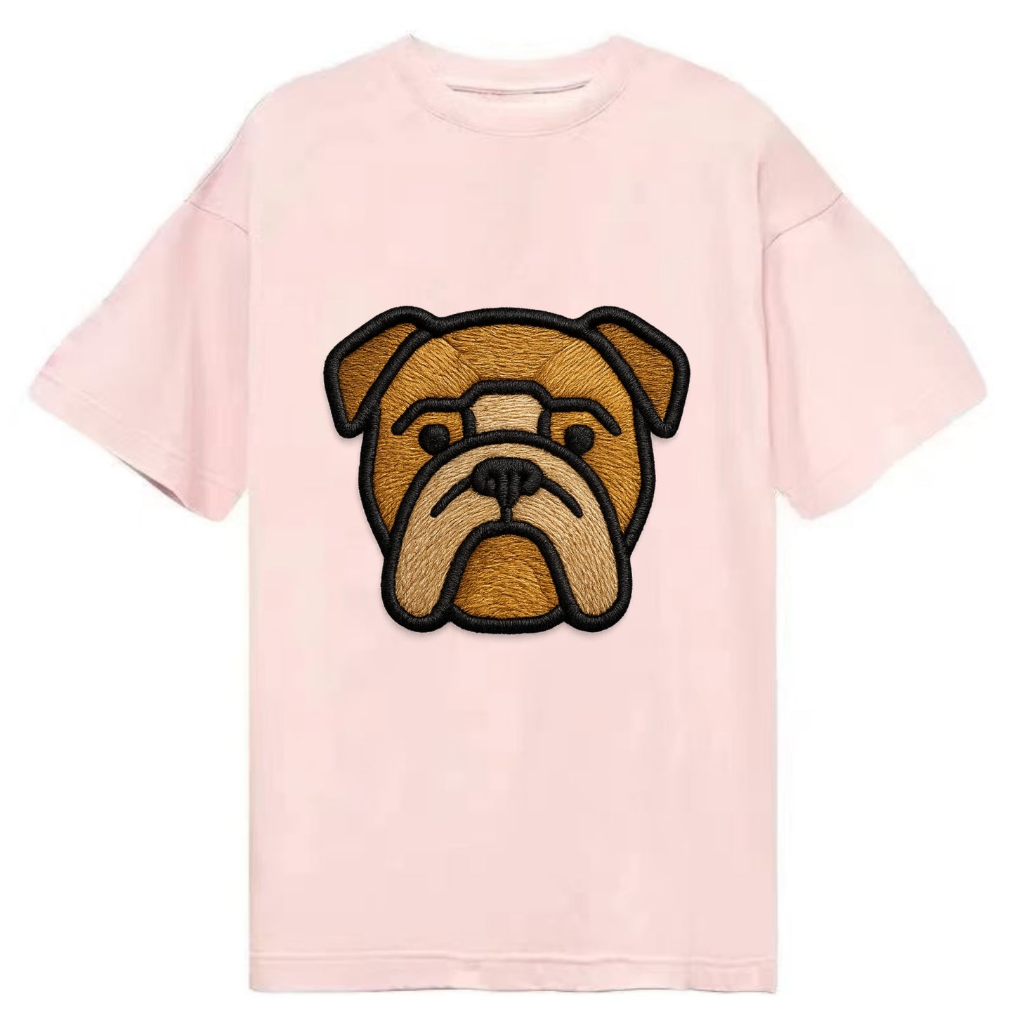 Bulldog - Minimalist geometric design wi - Classic T-shirt - Pink