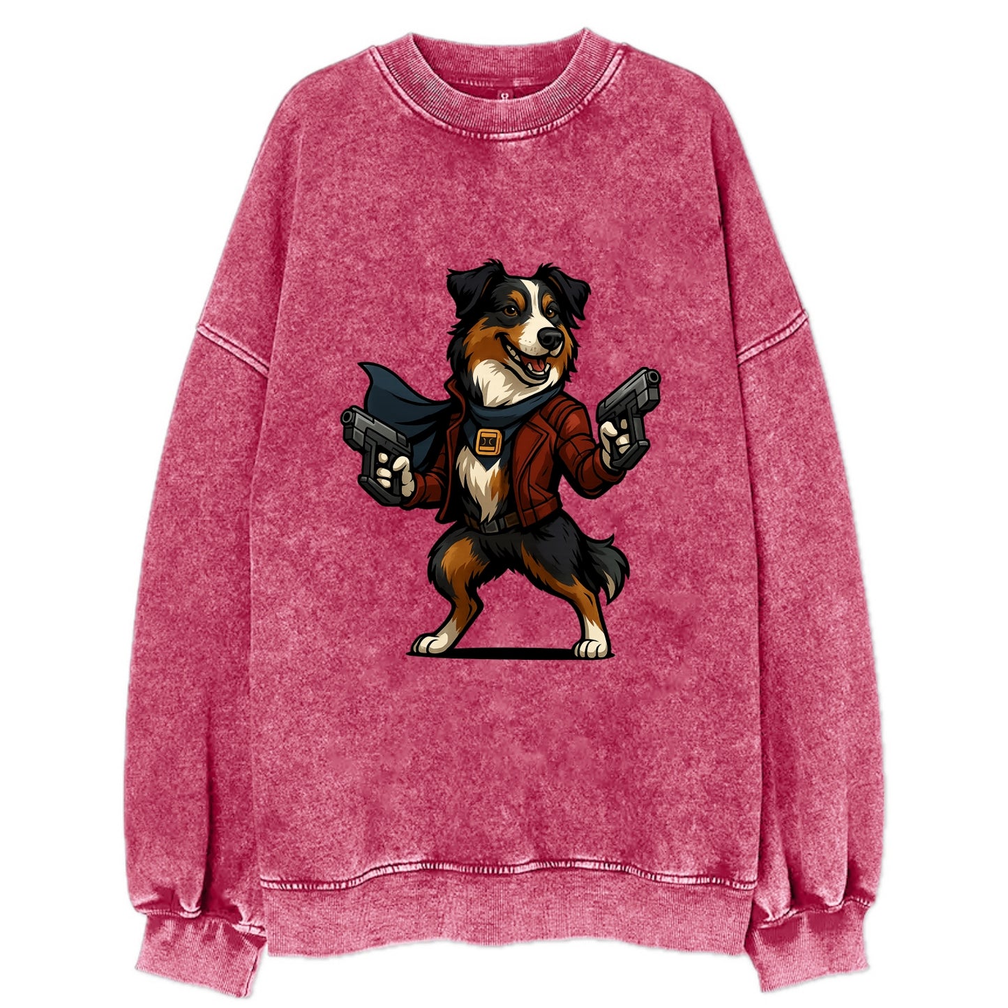 Australian Shepherd Star-Lord  - Vintage - Vintage Sweatshirt - Pink