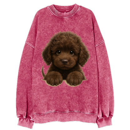 Irish Water Spaniel  - Vintage Sweatshirt - Pink