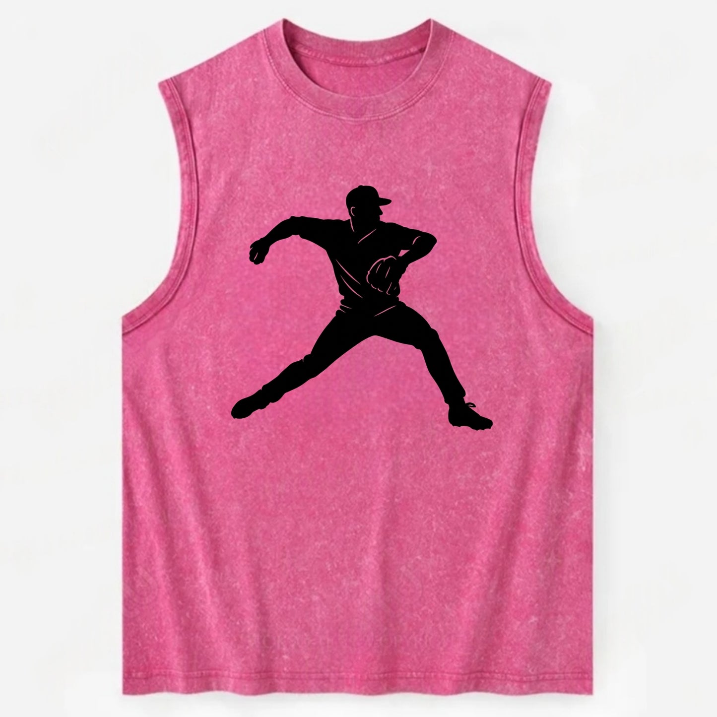 Baseball pitcher wind-up motion - Vintage Washed Tank - Pink
