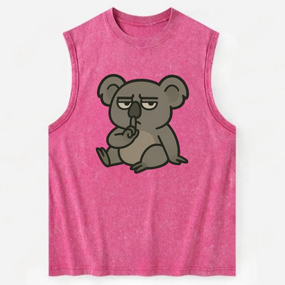 The Koala Judging - Vintage Washed Tank - Pink