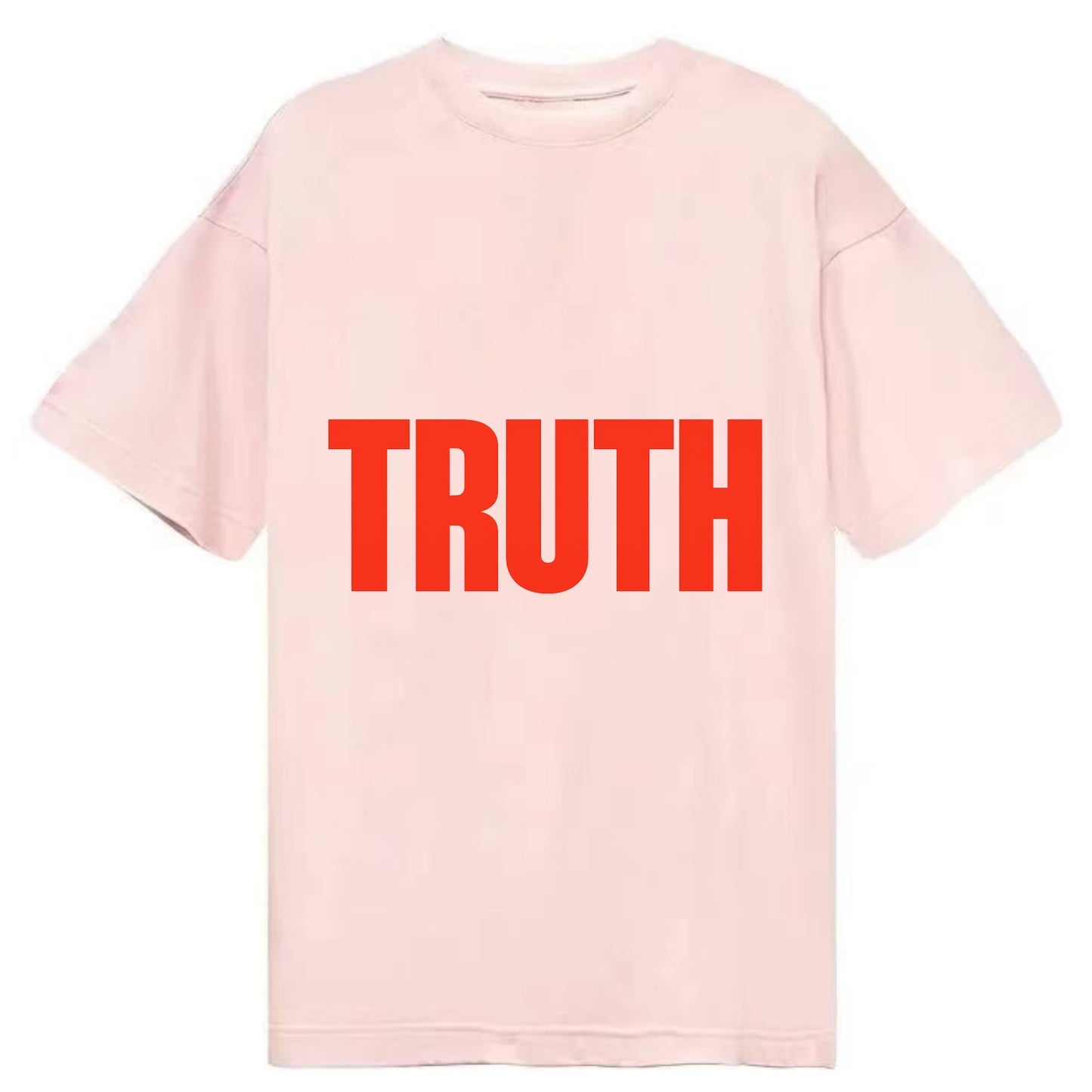 Bold typography design - "TRUTH" - honesty, reality - Classic T-shirt - Pink