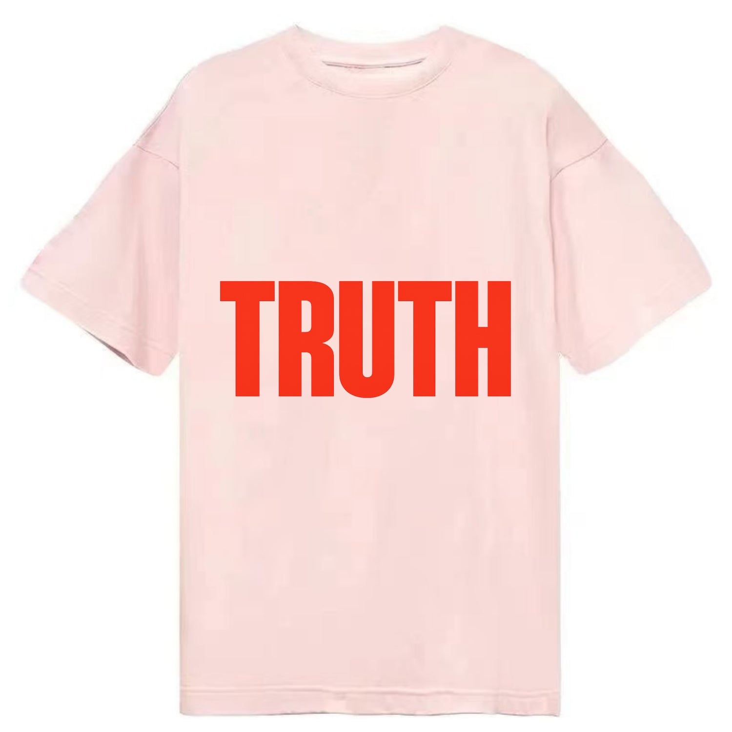 Bold typography design - "TRUTH" - honesty, reality - Classic T-shirt - Pink