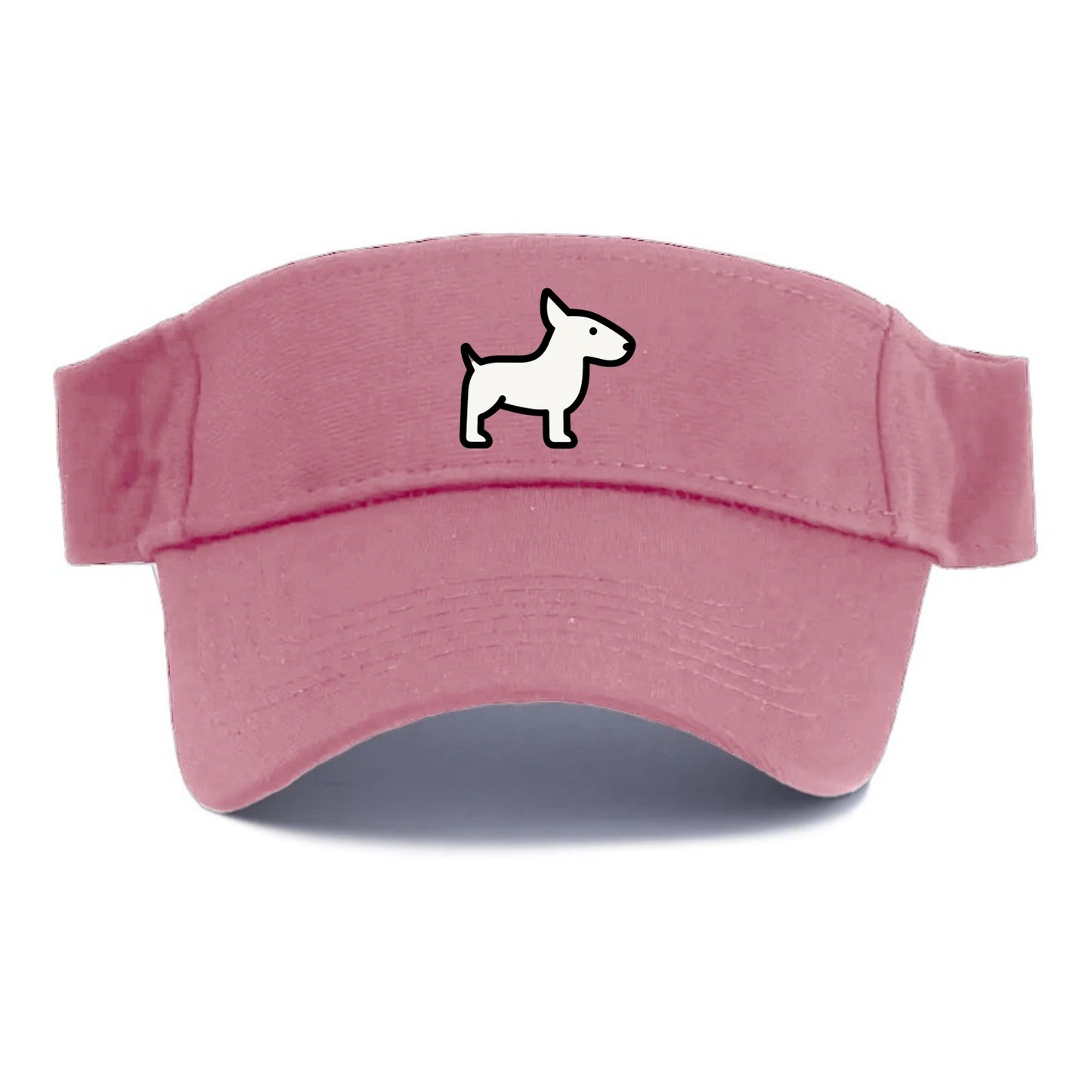 Bull Terrier - White egg-shaped head flat side profile - Visor - Pink