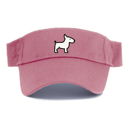 Bull Terrier - White egg-shaped head flat side profile - Visor - Pink