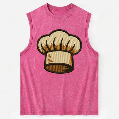 Chef Hat  - Vintage Washed Tank - Pink
