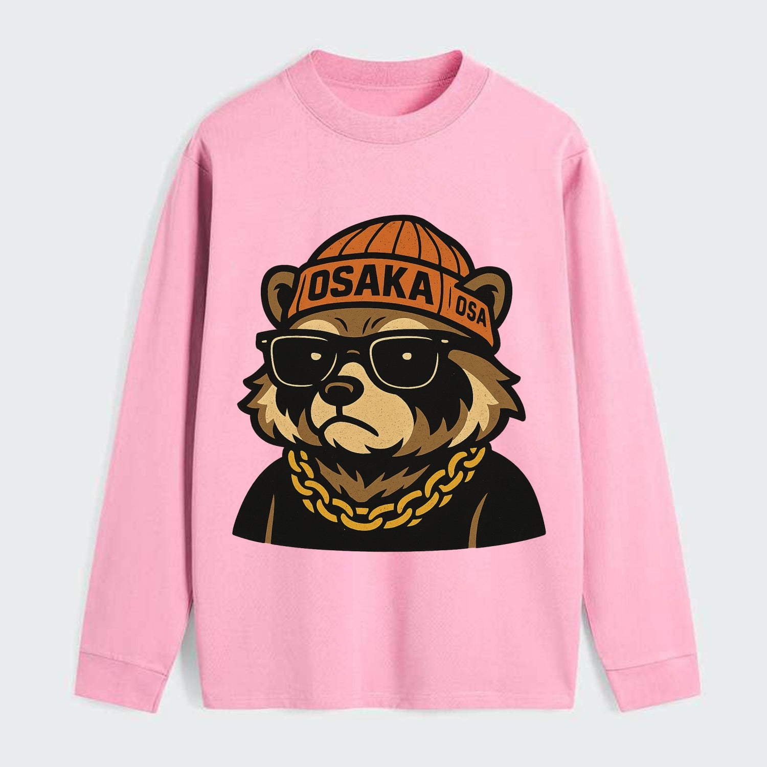 Osaka Tanuki - Classic Long Sleeve Shirt - Pink
