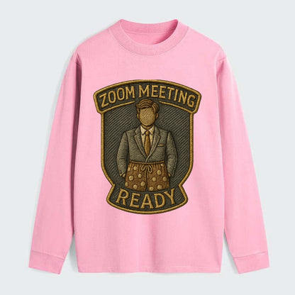 Zoom Meeting Ready  - Classic Long Sleeve Shirt - Pink
