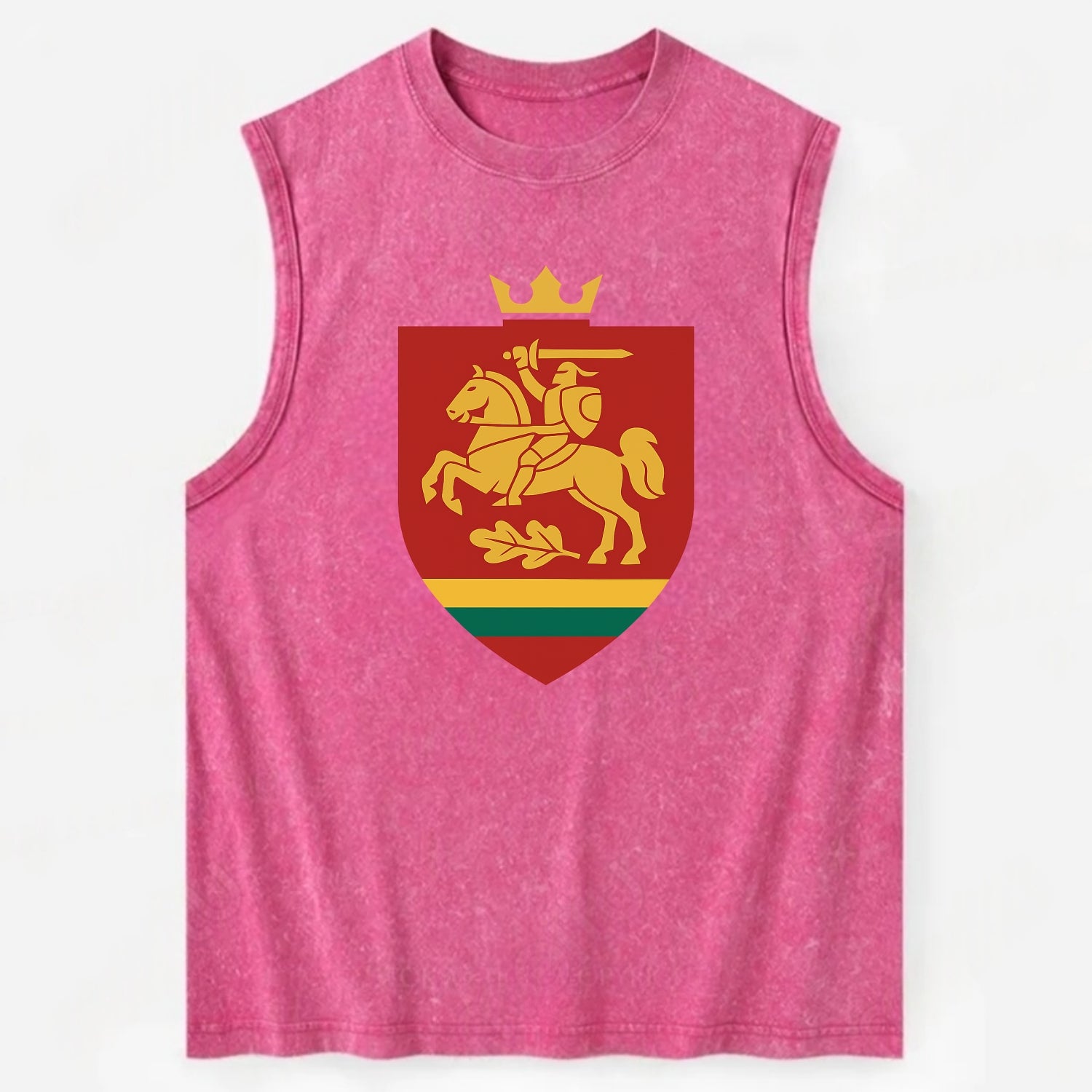 Lithuania Royal Logo  - Vintage Washed Tank - Pink
