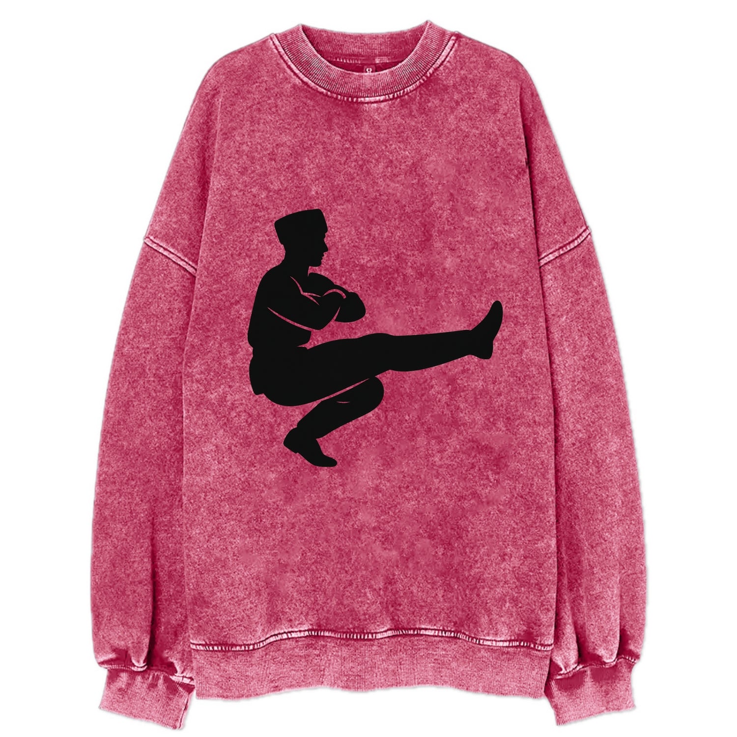Russian Cossack dancer squat kick - Vintage Sweatshirt - Pink
