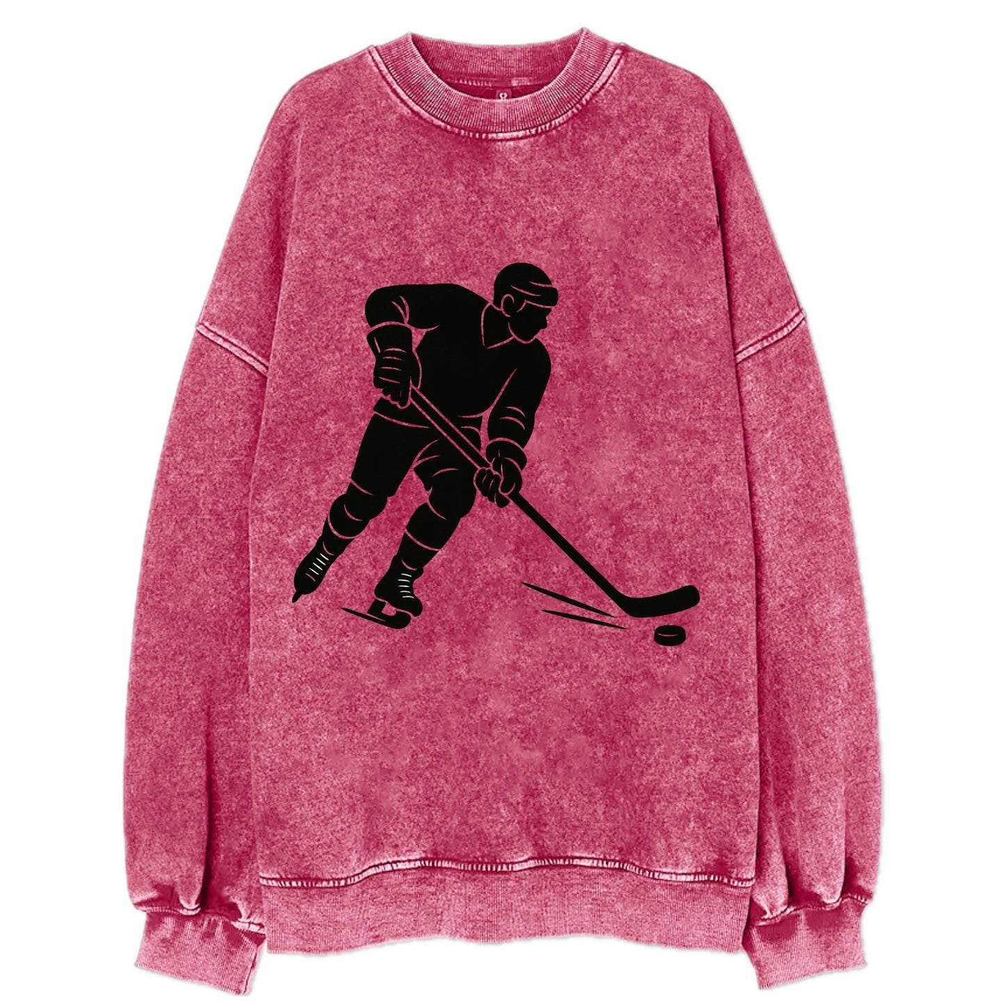 Ice hockey player shooting puck - Vintage Sweatshirt - Pink