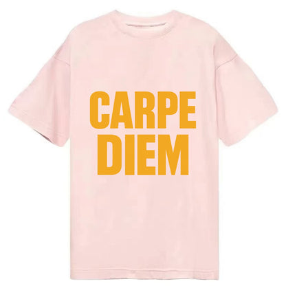 Bold typography design - "CARPE DIEM" - seize the day - Classic T-shirt - Pink