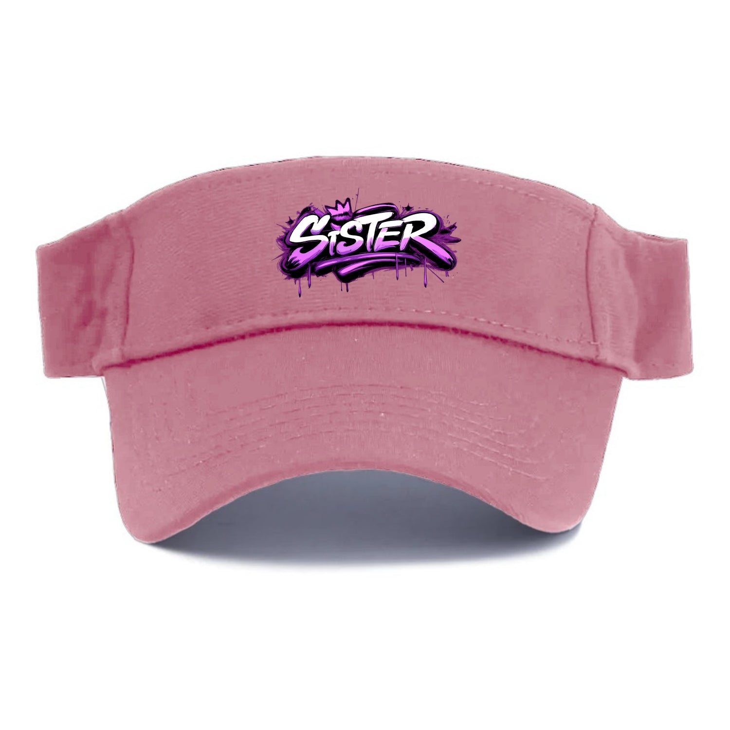 Bold typography design - "SISTER" - female bond, sisterhood - Visor - Pink