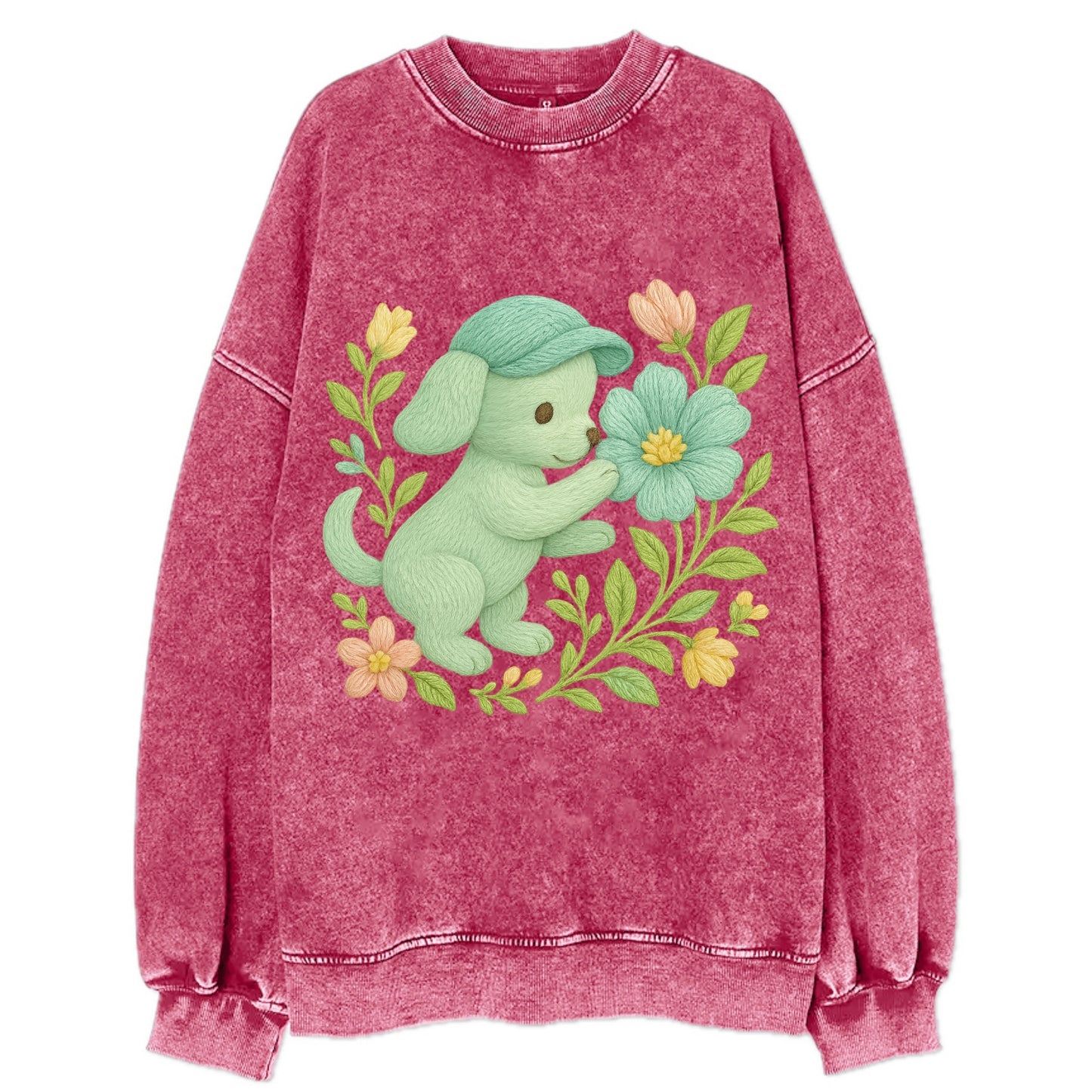 Mint Puppy - Vintage Sweatshirt - Pink