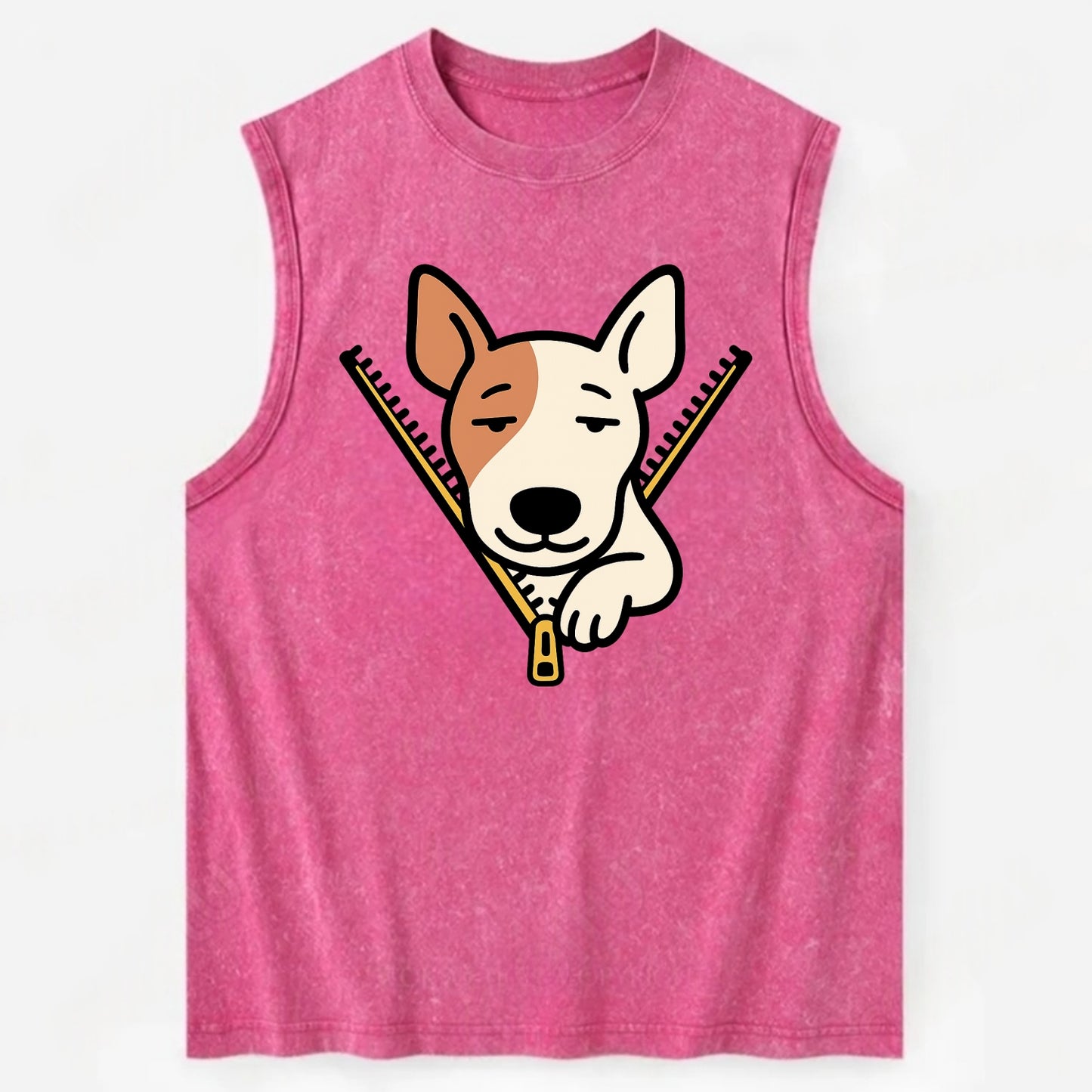 Bull Terrier - Vintage Washed Tank - Pink
