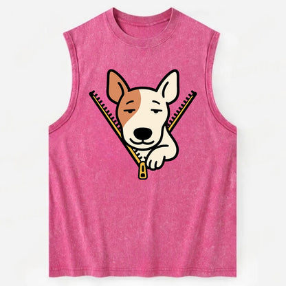 Bull Terrier - Vintage Washed Tank - Pink