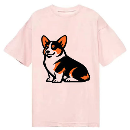 Tricolor Corgi Charm - Classic T-shirt - Pink