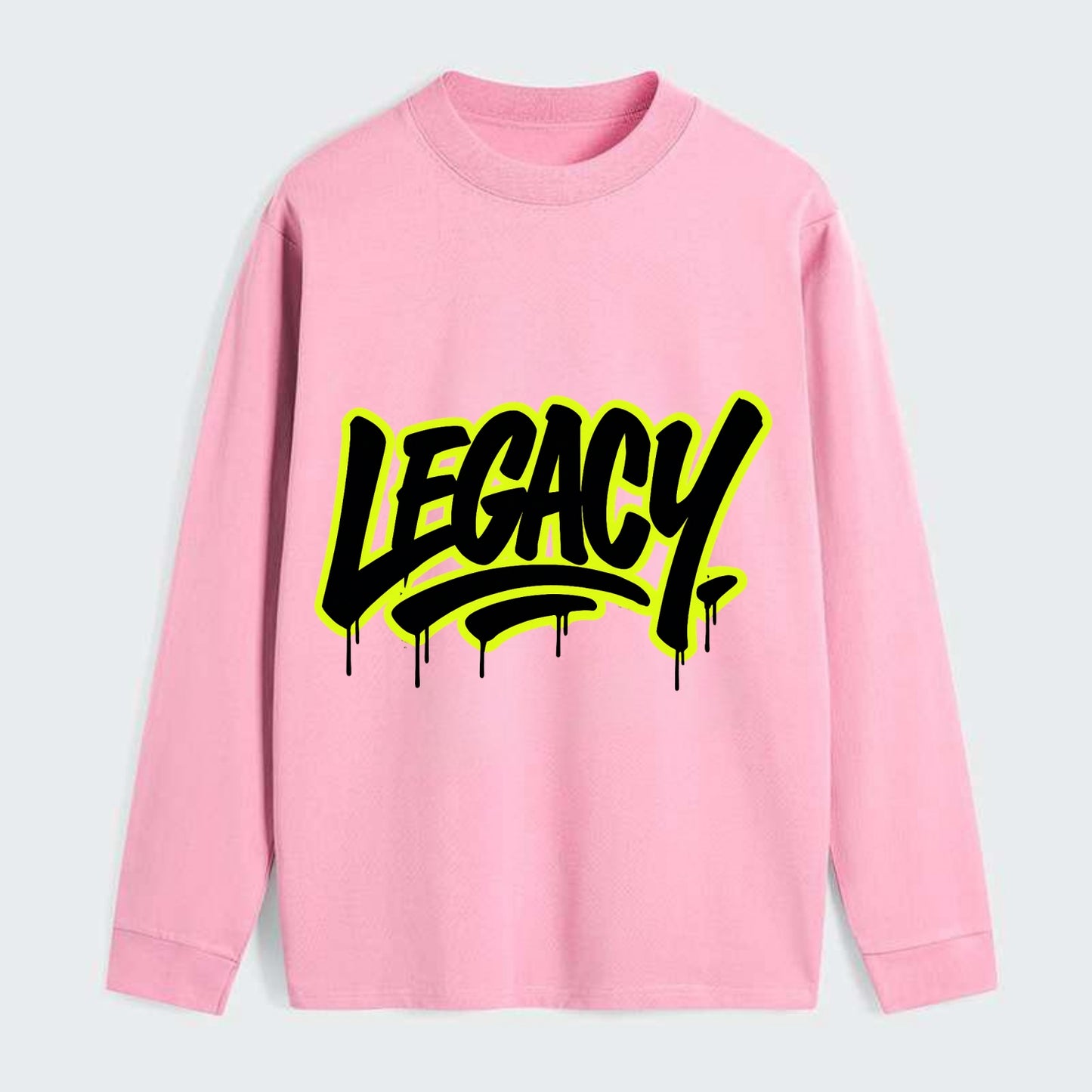 Bold typography design - "LEGACY" - what you leave behind, lasting - Classic Long Sleeve Shirt - Pink
