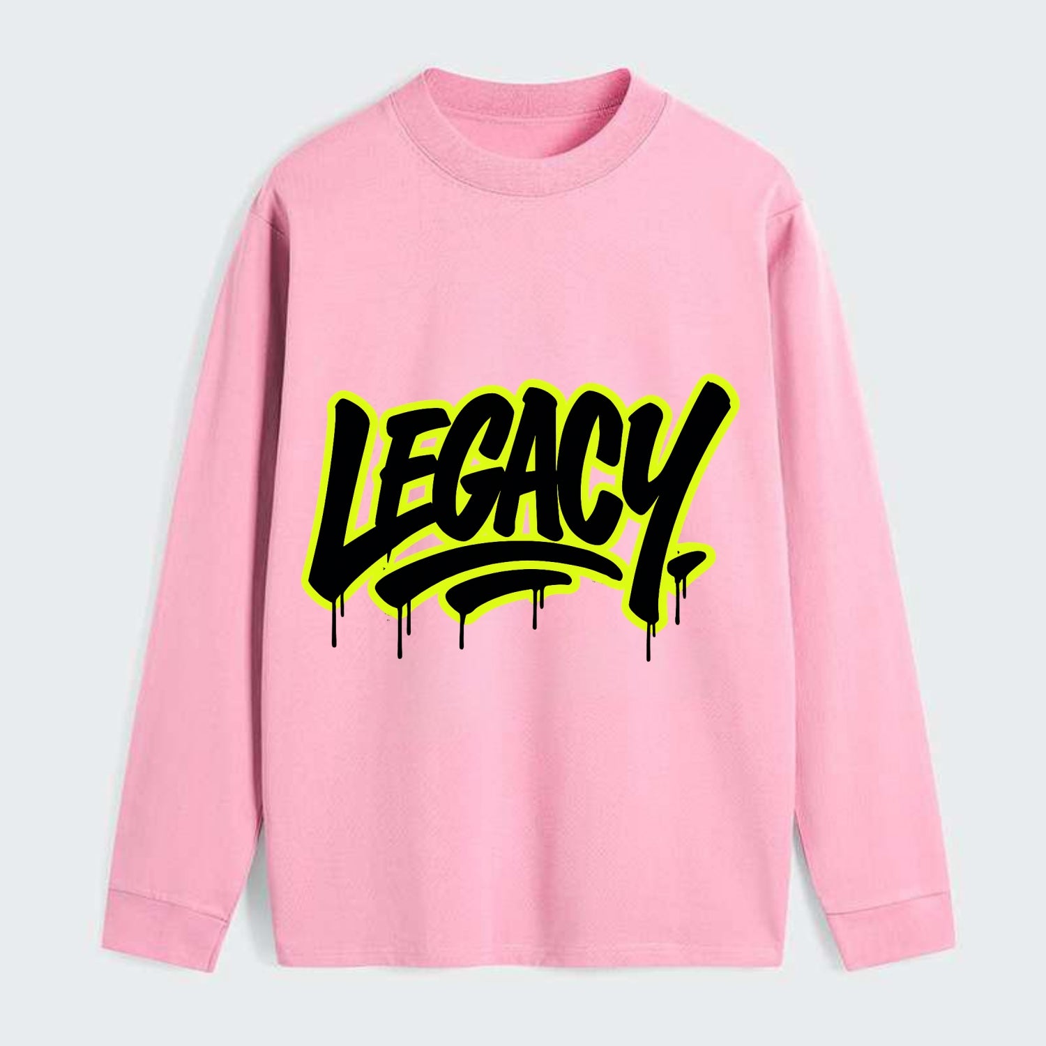 Bold typography design - "LEGACY" - what you leave behind, lasting - Classic Long Sleeve Shirt - Pink