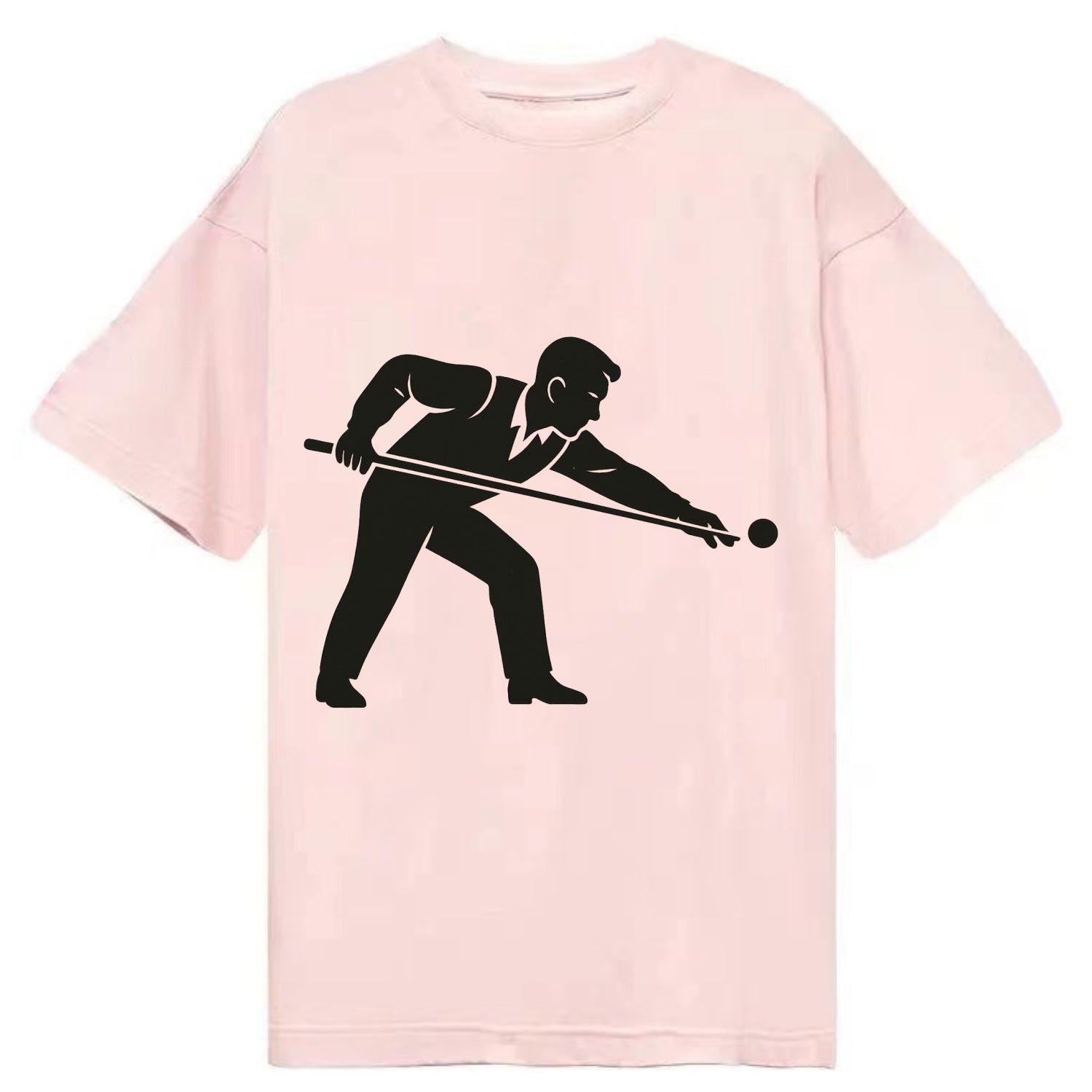 Pool player lining up shot - Classic T-shirt - Pink