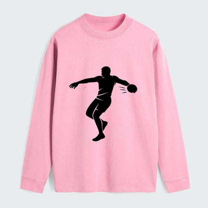 Discus thrower spinning release - Classic Long Sleeve Shirt - Pink