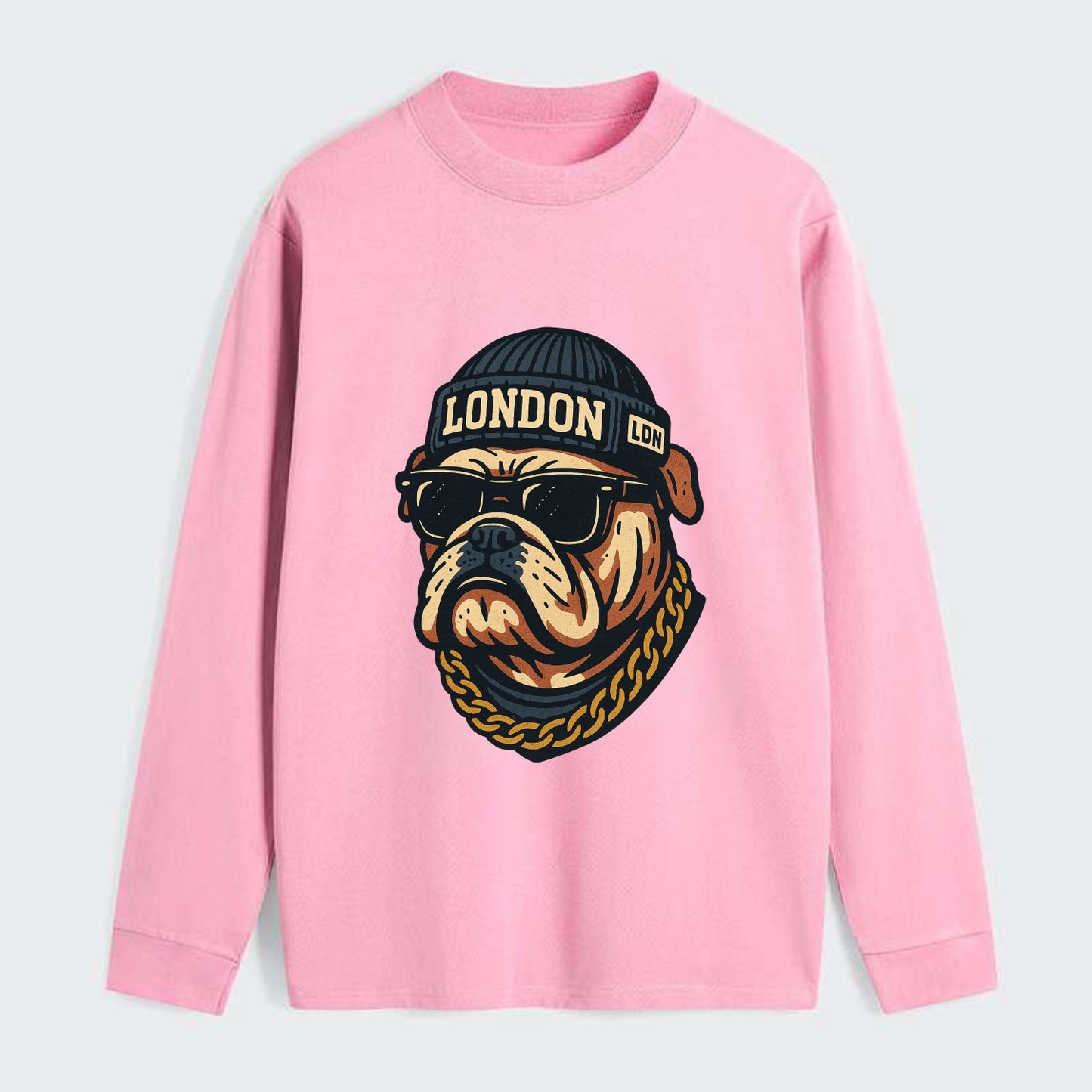 London Bulldog - Classic Long Sleeve Shirt - Pink