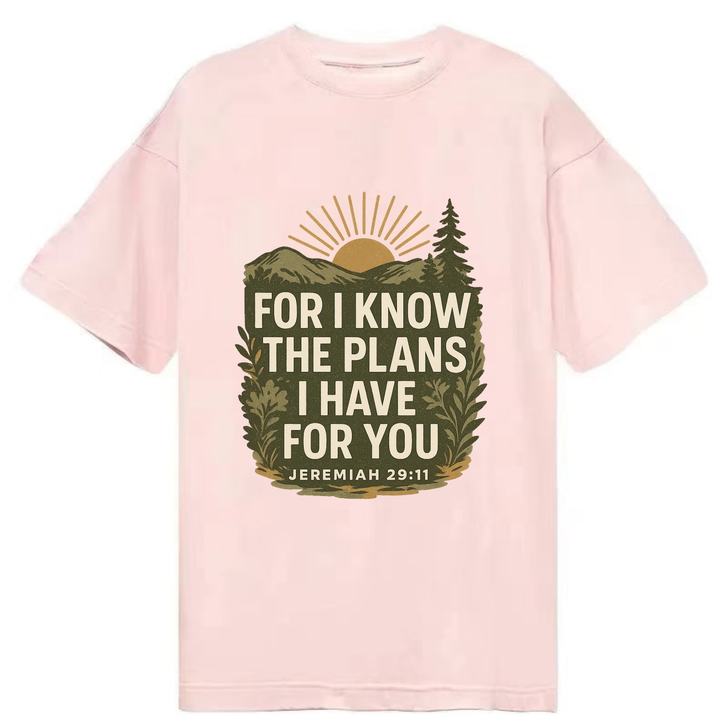 Jeremiah 29:11 Sunrise - Classic T-shirt - Pink