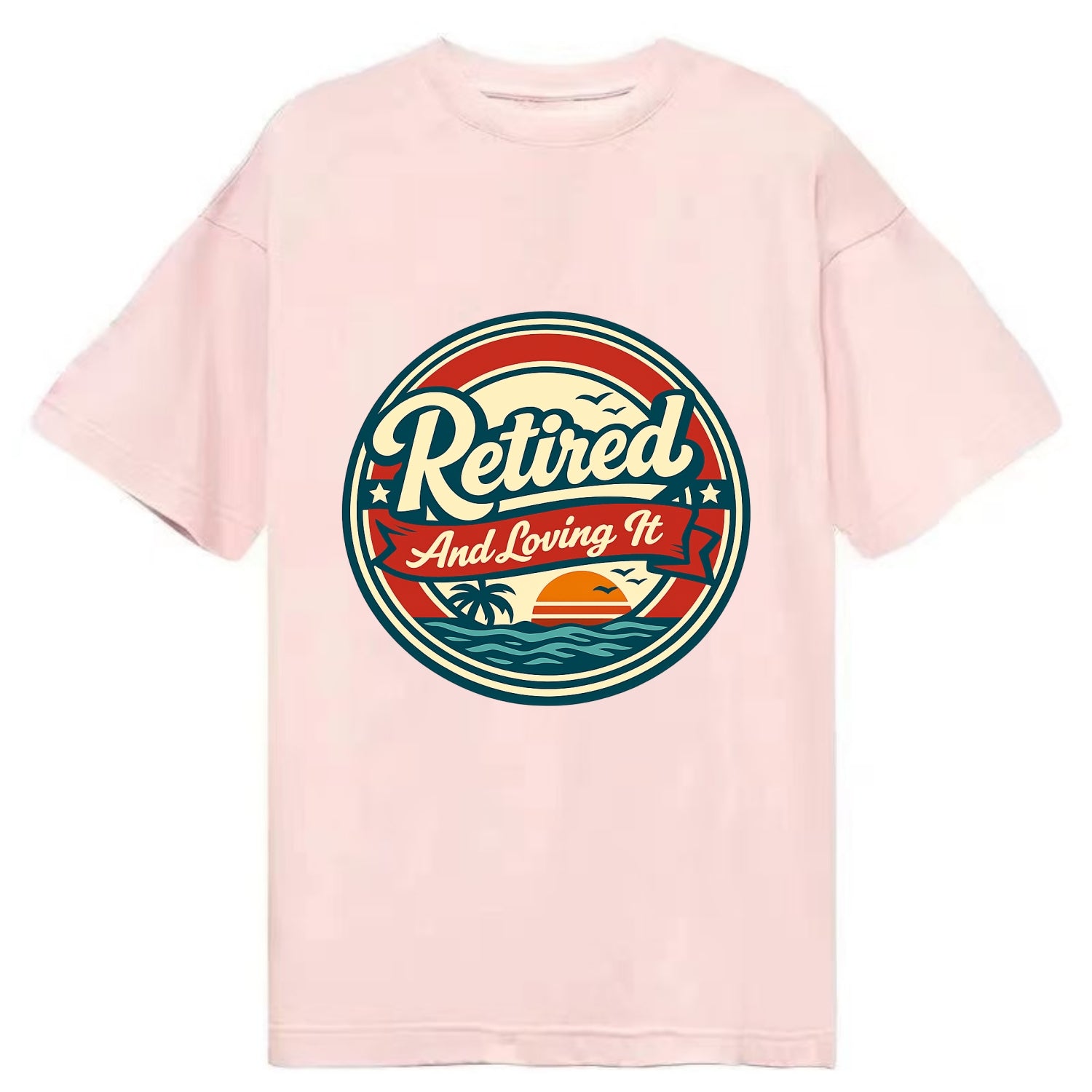 Carefree Retirement Emblem - Classic T-shirt - Pink