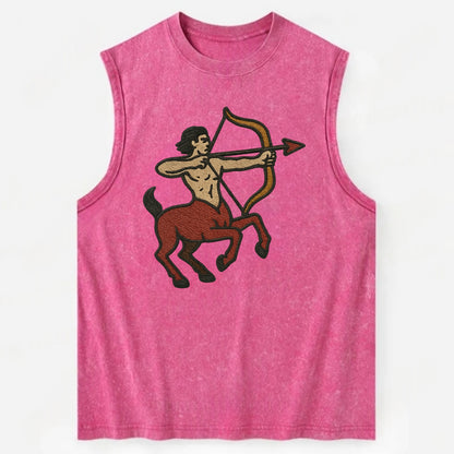 Sagittarius Arrow  - Vintage Washed Tank - Pink