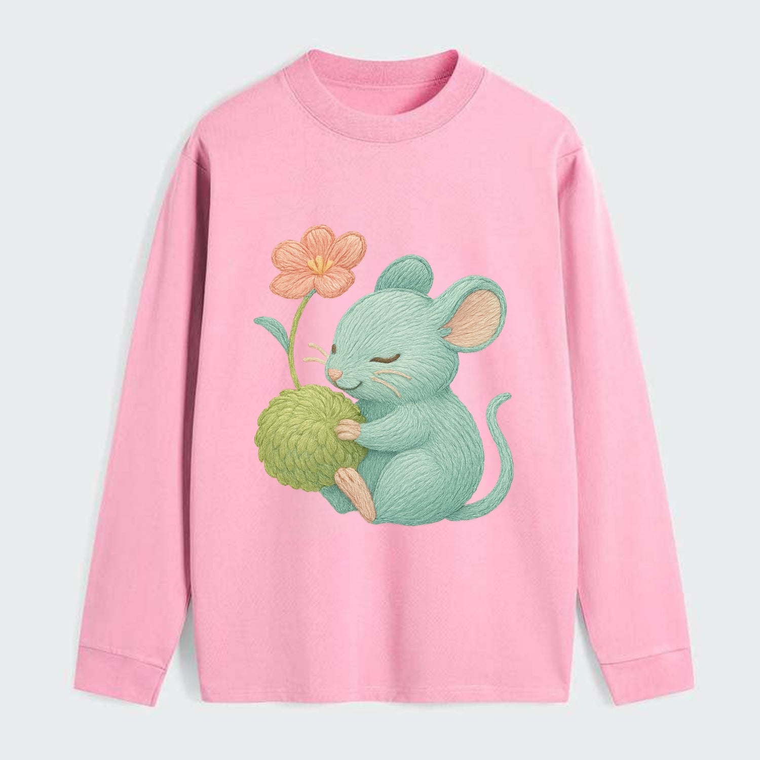 Mint Mouse - Classic Long Sleeve Shirt - Pink