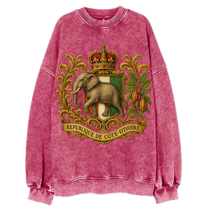 Ivory Coast Heritage Badge  - Vintage Sweatshirt - Pink