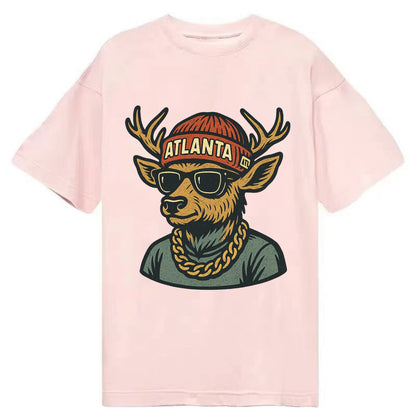 "deer" "atlanta" "atl" "red" "us South" - Classic T-shirt - Pink