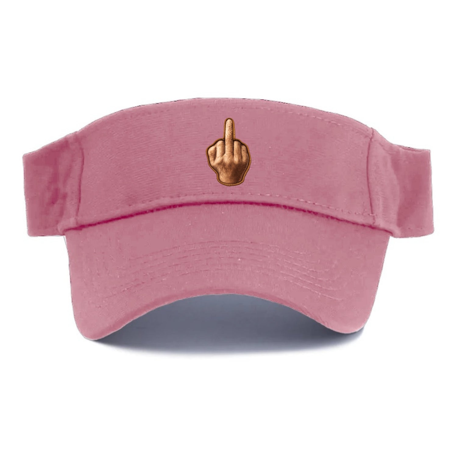 MIDDLE FINGER - hand gesture in skin tone , attitude - Visor - Pink