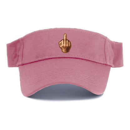 MIDDLE FINGER - hand gesture in skin tone , attitude - Visor - Pink