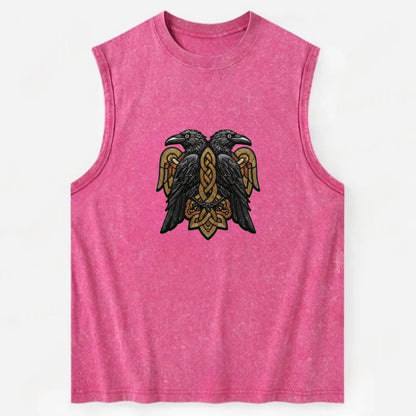 Odin's Ravens - Vintage Washed Tank - Pink